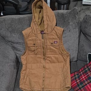 Men's Tan Hooded Vest